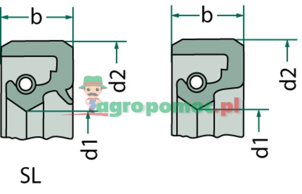 Shaft seal, SL with dust lip | X550162801000 | zdjęcie nr 2